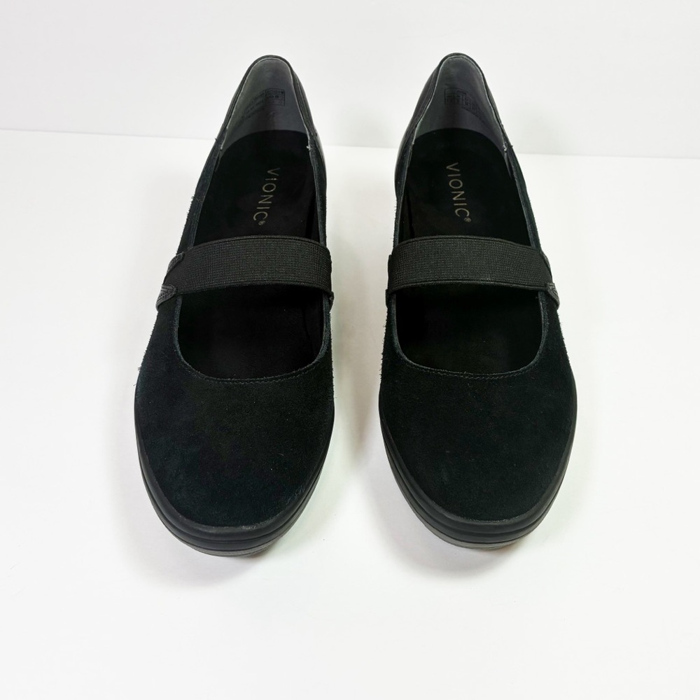 Vionic Judie Orthotic Suede Mary Jane Shoes - Picture 4 of 8